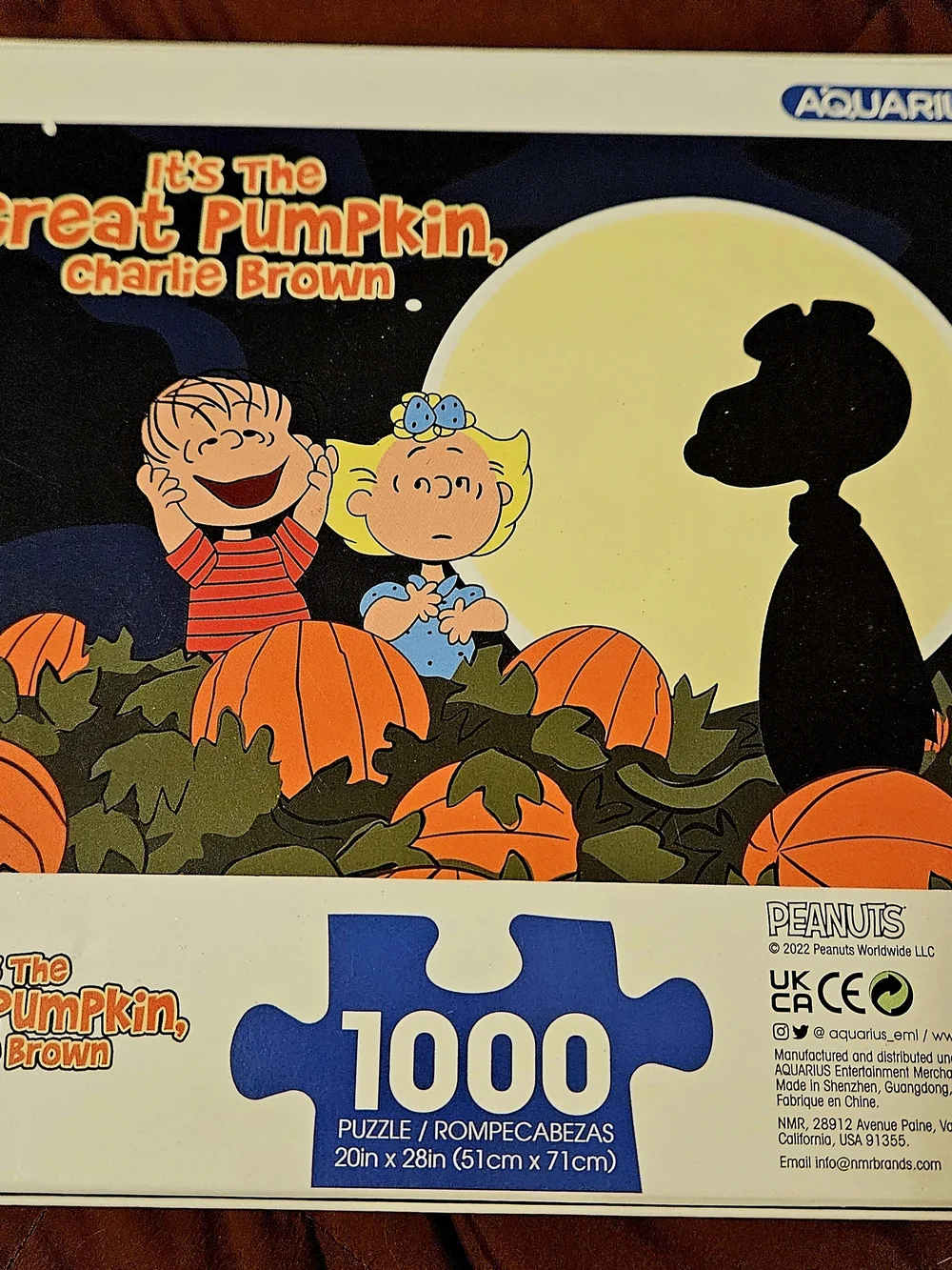 🎃It's The Great Pumpkin Charlie Brown 1000 Piece Jigsaw Puzzle by Aquarius